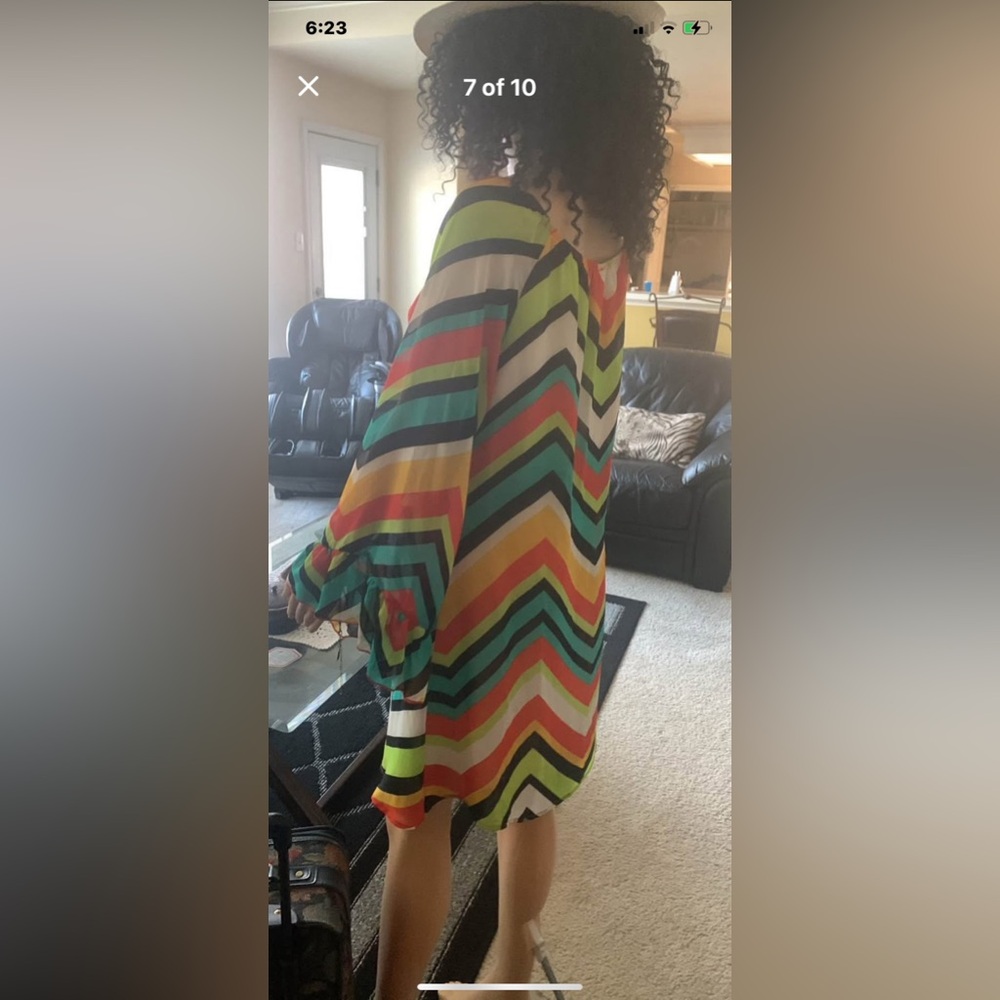 2tee Couture Multicolor Chevron Top - Picture 5 of 8